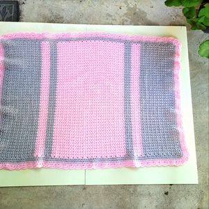 COPY - Crocheted blanket with matching tissue box cover
